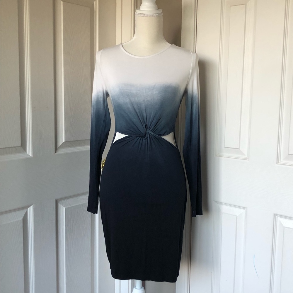 Forever 21 Blue Ombré Jersey Knit Dress cutout